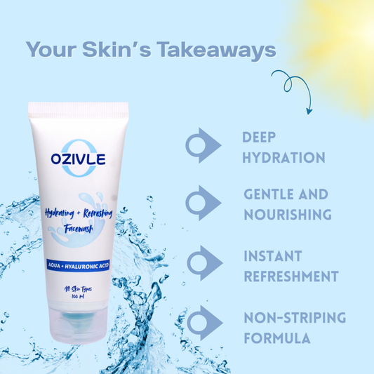 Aqua+ Hyaluronic Acid Facewash – Deep Hydration for All Skin Types – 100ml (New Packaging)