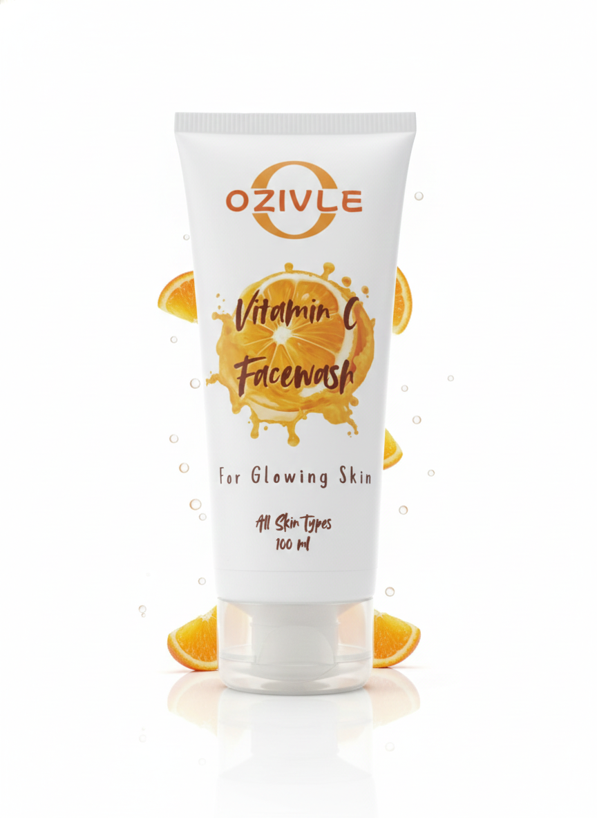 Vitamin C Facewash – Brightening Face Wash for Glowing Skin – Paraben & Sulphate Free – For All Skin Types – 100ml (New Packaging)