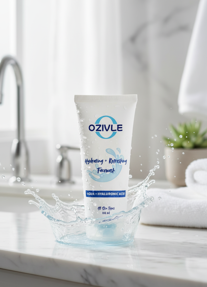 Aqua+ Hyaluronic Acid Facewash – Deep Hydration for All Skin Types – 100ml (New Packaging)